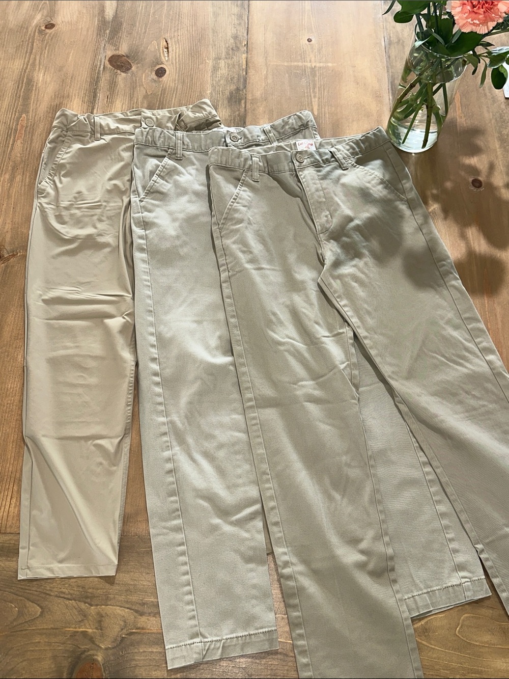 Boys Skinny Straight Khaki Chinos - Light Tan
